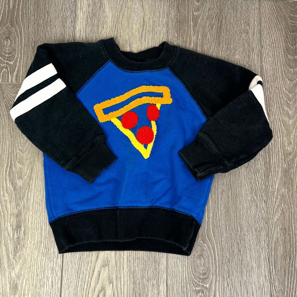 Hanna Andersson Pizza‎ Sweatshirt Boys Size 3 / 90